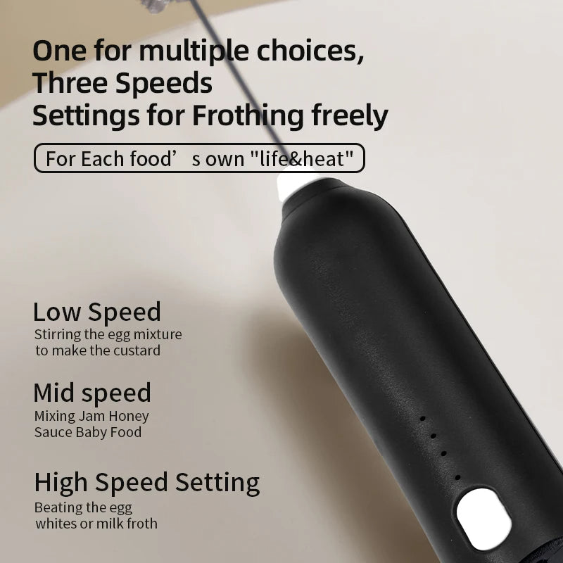 Zayyanun ® Wireless Milk Foamer Coffee Whisk Mixer Electric Blender Egg Beater