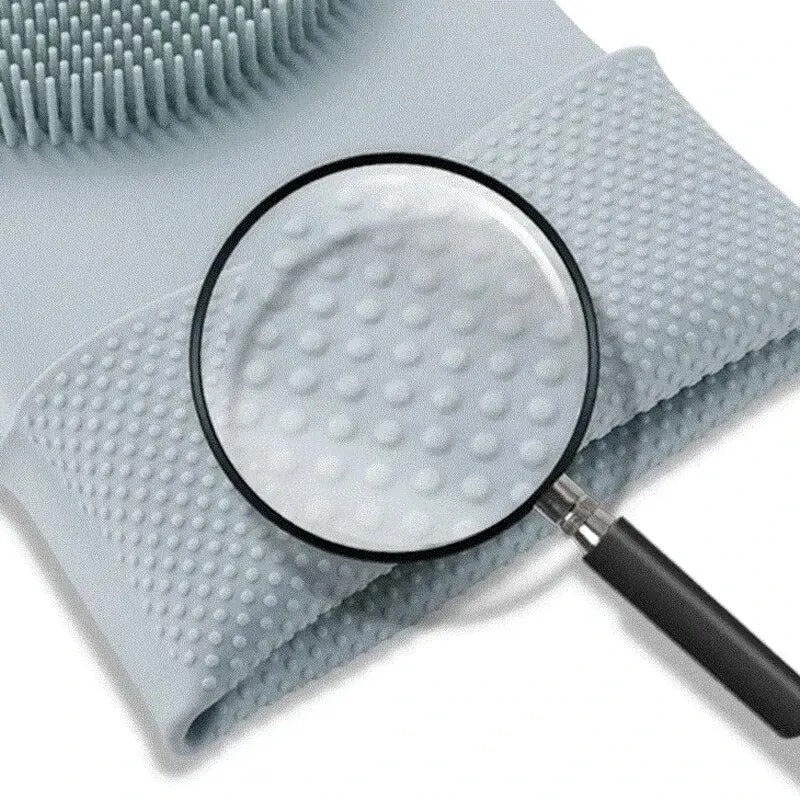 Zayyanun® Magic Silicone Rubber Dishwashing Gloves for Household, Scrubber Kitchen Clean Tool Scrub , Gloves, Gloves for kitchen , microwave gloves