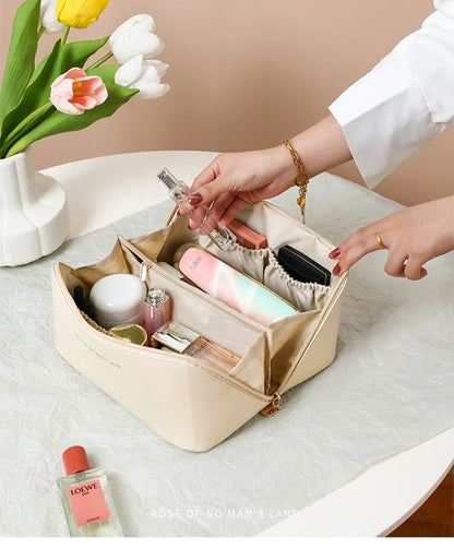 Zayyanun®High End Retro Paid- Leather Travel Cosmetic Pouch