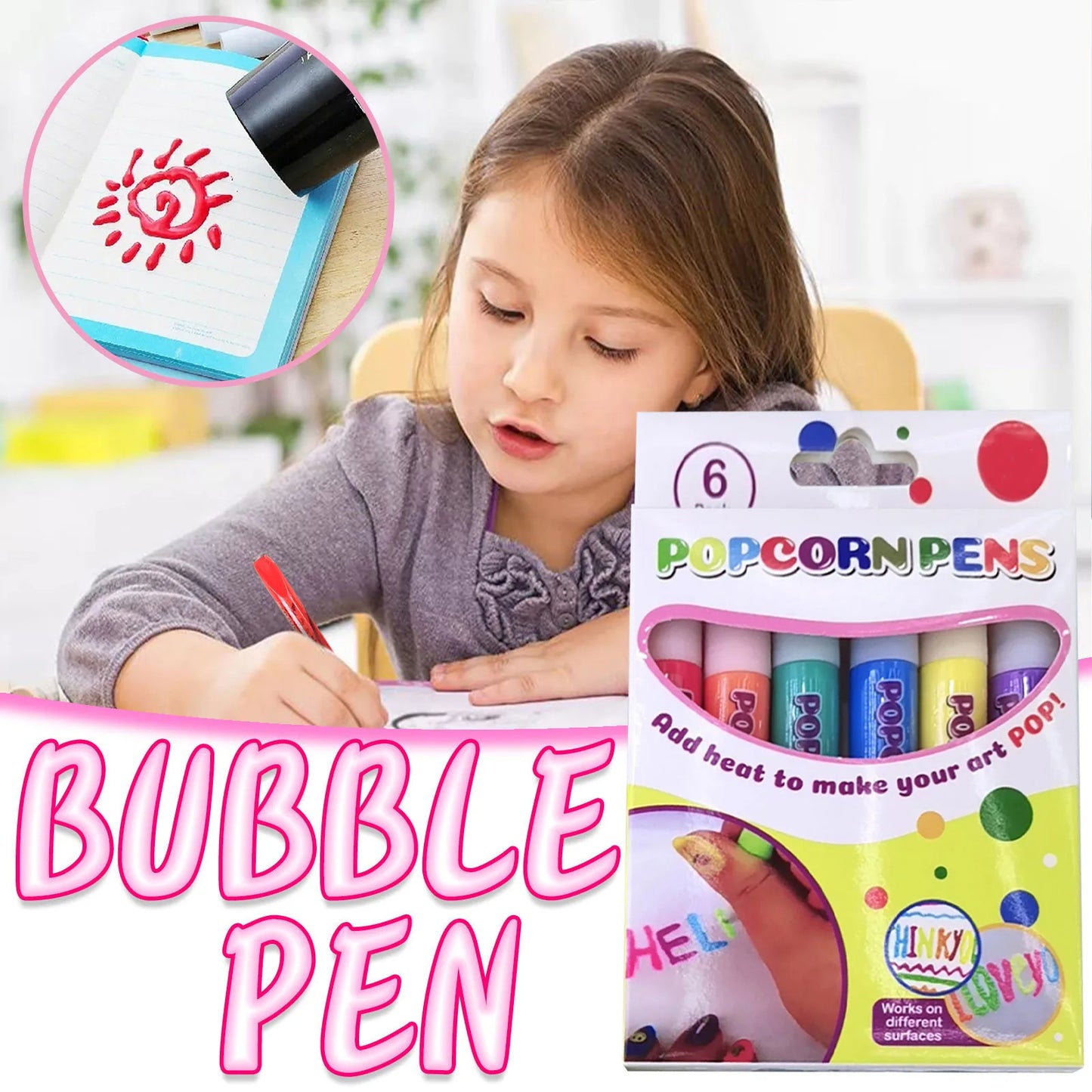 Zayyanun®Diy Bubble Popcorn Drawing Pen