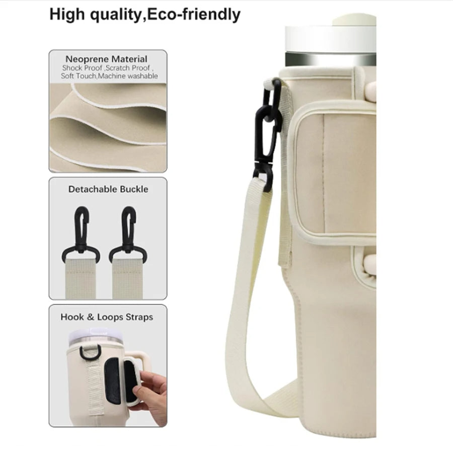 Zayyanun  ® Portable Water Bottle Bag with Strap Holder Pouch Tumbler   Mug Cup