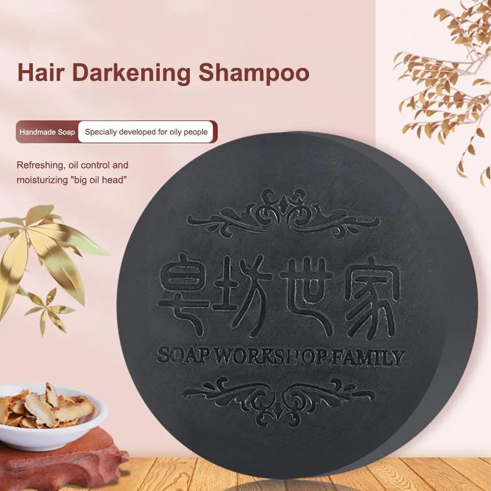 Zayyanun® Natural Polygonum Handmade Soap Deep Cleansing Strengthen Nourish Shampoo Soap Refreshing Control Oil Anti-dandruff Hair Care ﻿