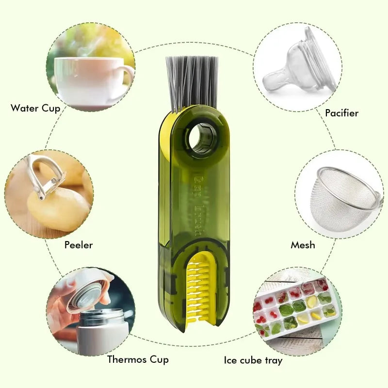 Zayyyanun ® 3 in 1 Multifunctional Cleaning for Water  Bottle Gap Cleaner Brush