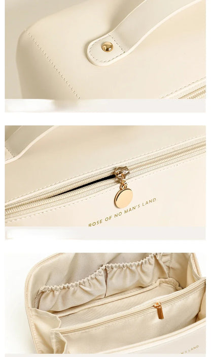 Zayyanun®High End Retro Paid- Leather Travel Cosmetic Pouch