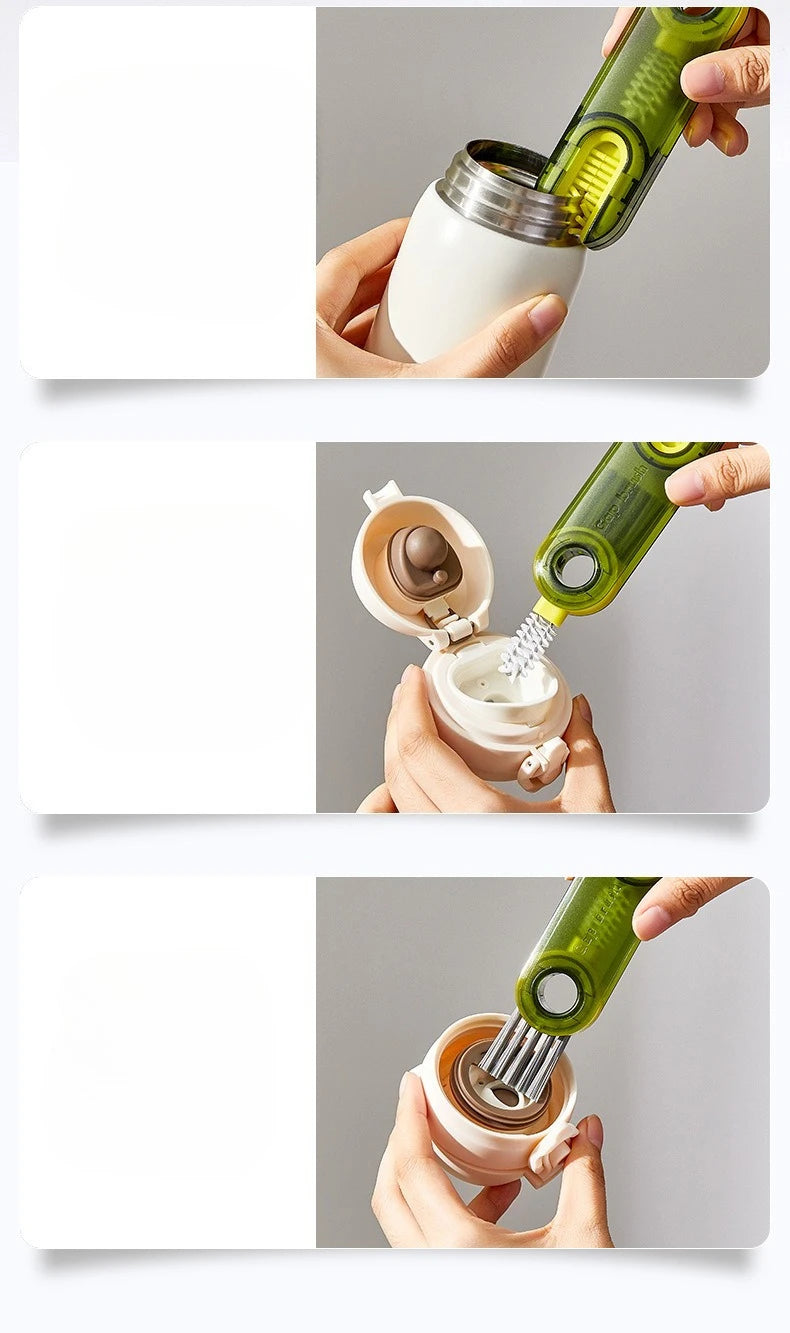 Zayyyanun ® 3 in 1 Multifunctional Cleaning for Water  Bottle Gap Cleaner Brush