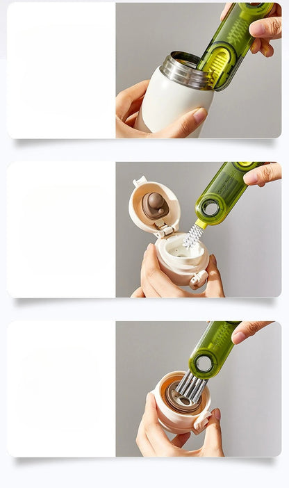 Zayyyanun ® 3 in 1 Multifunctional Cleaning for Water  Bottle Gap Cleaner Brush