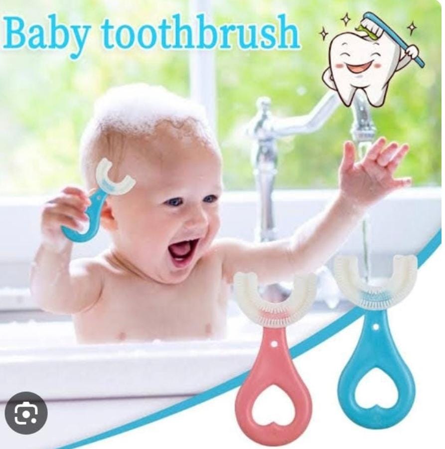 Zayyanun® Baby Toothbrush Toddlers Teeth Cleaning Brush Kids U Shaped Toothbrush