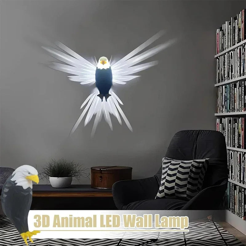 Zayyanun ®3D Wall Lamp Eagle Shape Projector Modern Creative Atmosphere Lamp Light