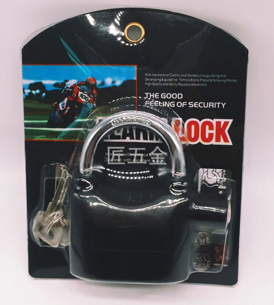 Zayyanun ®Water Proof  Sensor Security 110db Siren Alarm Lock Universal Anti-Theft Padlock for Bicycle Motorcycle Door Gate