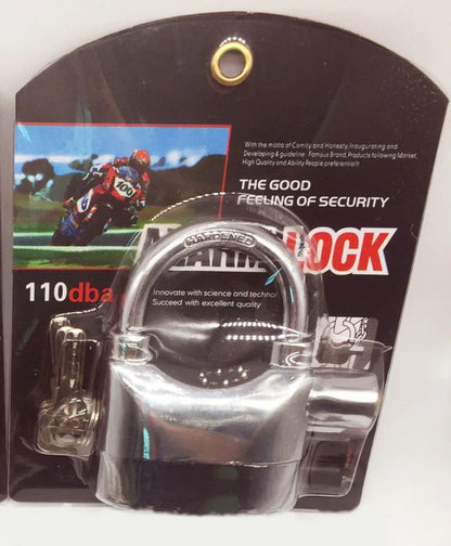Zayyanun ®Water Proof  Sensor Security 110db Siren Alarm Lock Universal Anti-Theft Padlock for Bicycle Motorcycle Door Gate