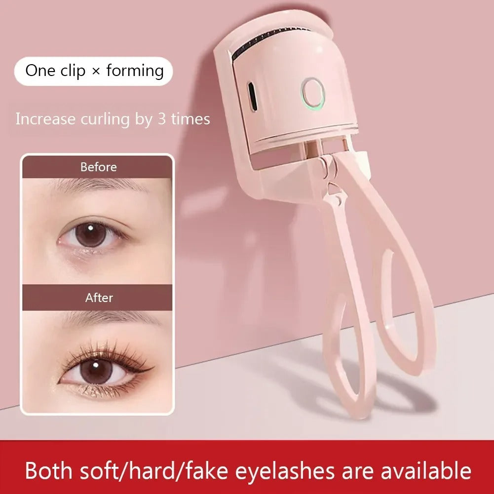 Zayyanun®Electric Eyelash Curler, Quick Heated Eyelashes Curler, Rechargeable Long Lasting Curling Tool, Portable Electric Heated Comb, Thermal Eyelash Curler Makeup Tools, Natural Lashes Handheld Eyelash Heated Curler