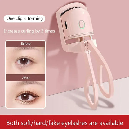 Zayyanun®Electric Eyelash Curler, Quick Heated Eyelashes Curler, Rechargeable Long Lasting Curling Tool, Portable Electric Heated Comb, Thermal Eyelash Curler Makeup Tools, Natural Lashes Handheld Eyelash Heated Curler
