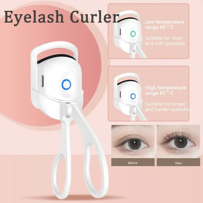 Zayyanun®Electric Eyelash Curler, Quick Heated Eyelashes Curler, Rechargeable Long Lasting Curling Tool, Portable Electric Heated Comb, Thermal Eyelash Curler Makeup Tools, Natural Lashes Handheld Eyelash Heated Curler