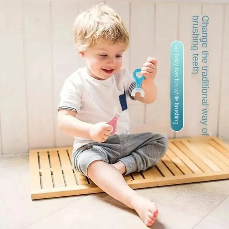 Zayyanun® Baby Toothbrush Toddlers Teeth Cleaning Brush Kids U Shaped Toothbrush