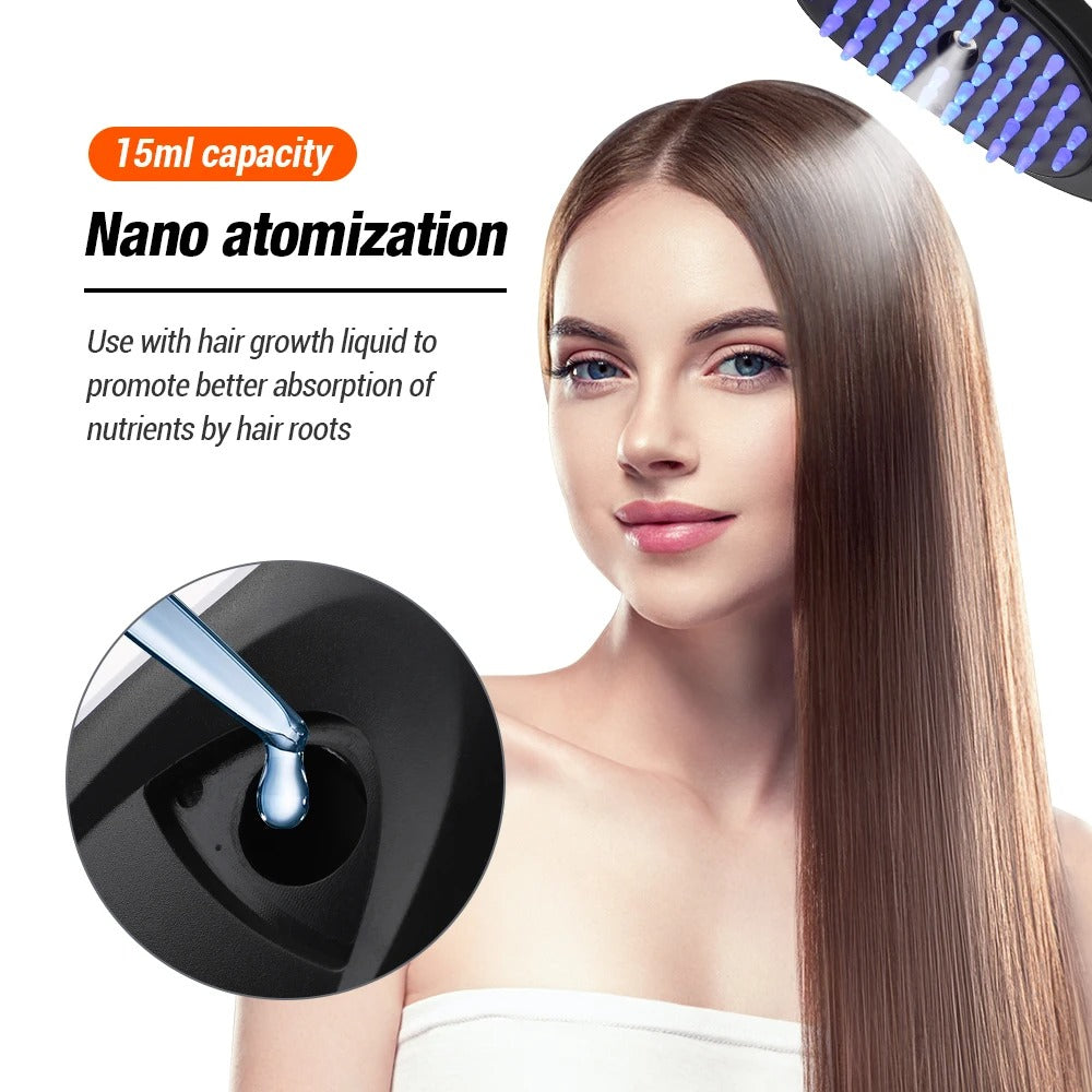 Zayyanun®Nanofog Electric Hair Brush | Anti-Frizz Ionic Straightener Comb