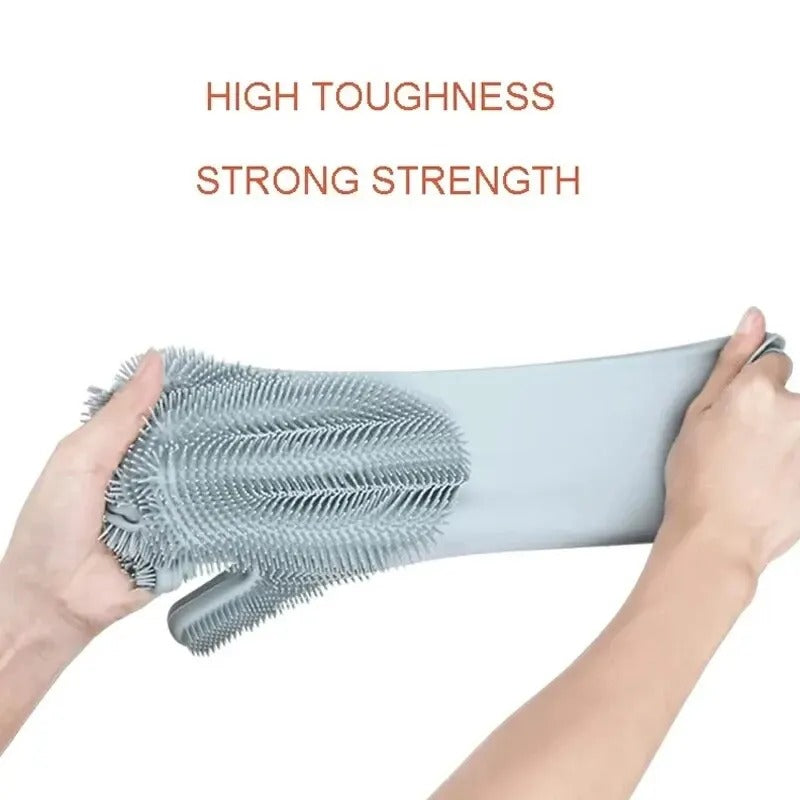 Zayyanun® Magic Silicone Rubber Dishwashing Gloves for Household, Scrubber Kitchen Clean Tool Scrub , Gloves, Gloves for kitchen , microwave gloves