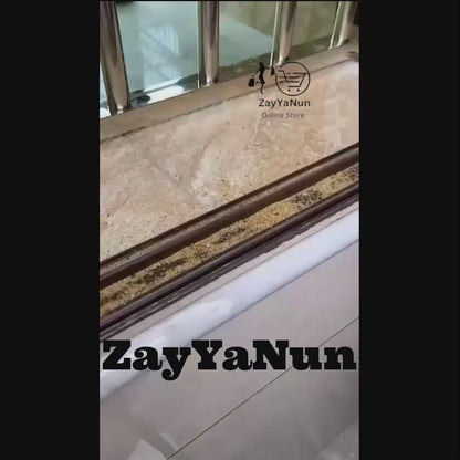 Zayyanun ®2 in 1 Window Cleaning Brush with Garbage Picker