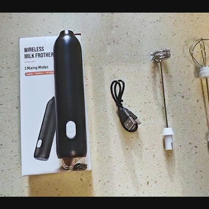 Zayyanun ® Wireless Milk  Foamer  Coffee Whisk Mixer Electric Blender Egg Beater