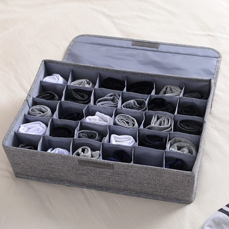 Zayyanun ®24 POckets Fodable  Woven Socks   Organizer