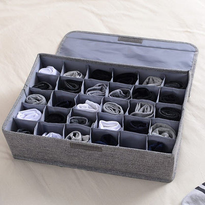 Zayyanun ®24 POckets Fodable  Woven Socks   Organizer